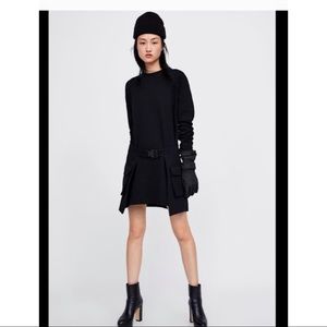 Zara- NWT Utility Belt Sweater Dress Size Sm